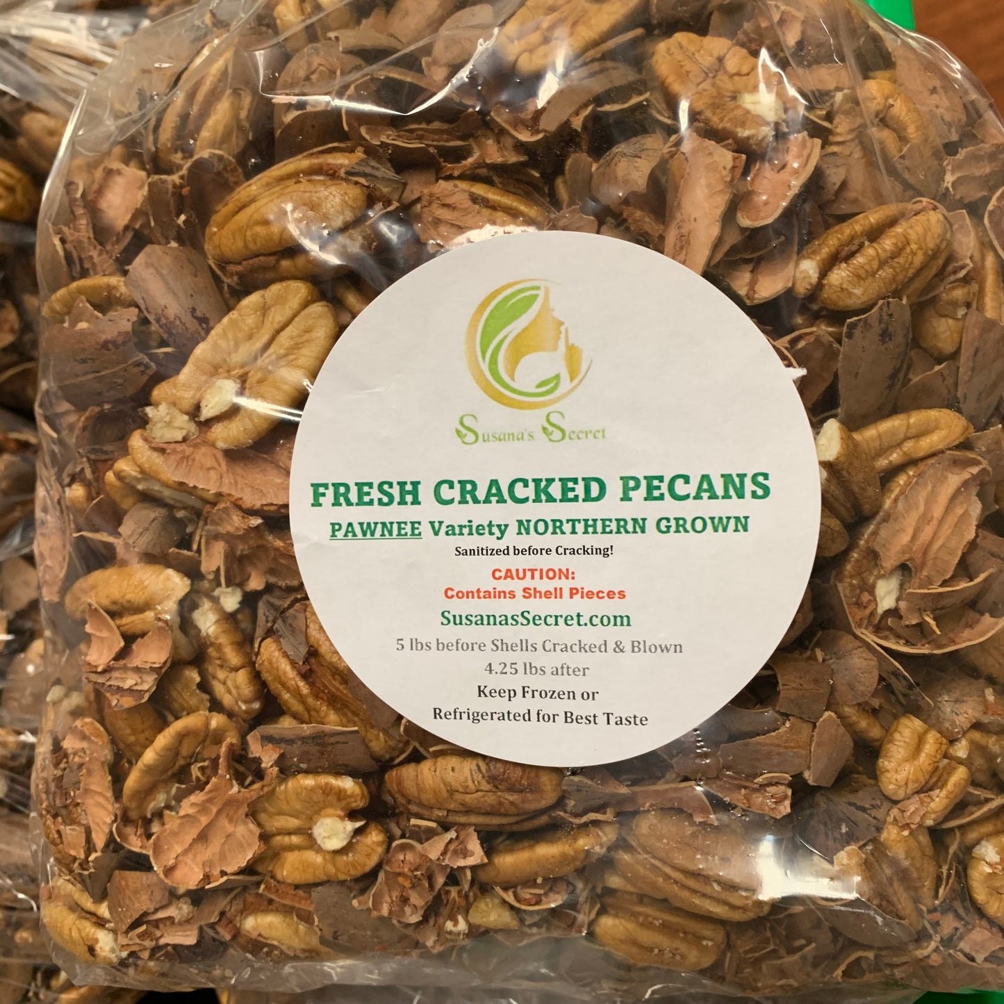 5 lbs Mammoth Pecans: Small Farm Raised, Fresh Cracked Northern-Pawnee variety Free Shipping