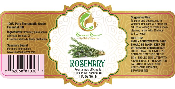 ROSEMARY OIL Óleo Essencial 100% PURO 1 Fl Oz / 30ml c / pipeta conta-gotas
