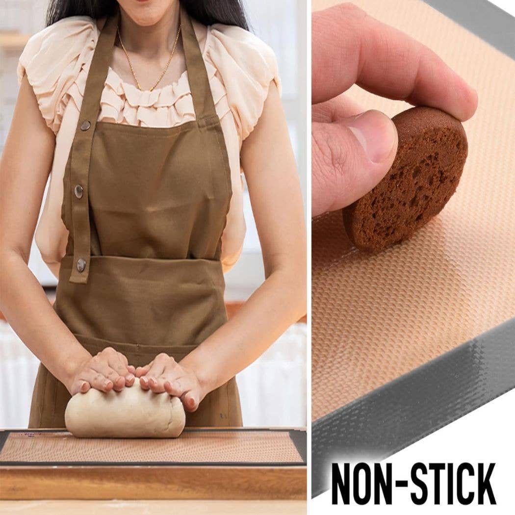 Silicone Baking Mats 2 Pack - Hangable & Shelf Ready