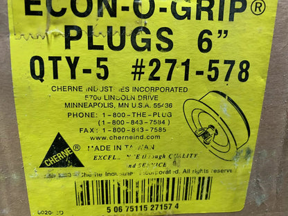 1 Cherne 6” Econo-Grip Plug