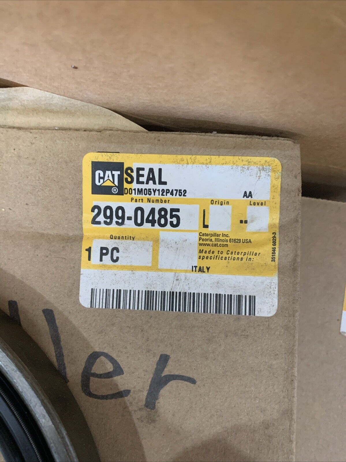 Genuine NIB Caterpillar Seal 299-0485 CAT 2990485 New # 4771735