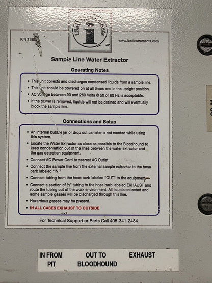 Iball Sample Line Water Extractor P#215900 Oilfield Mudlogging Using Isotube