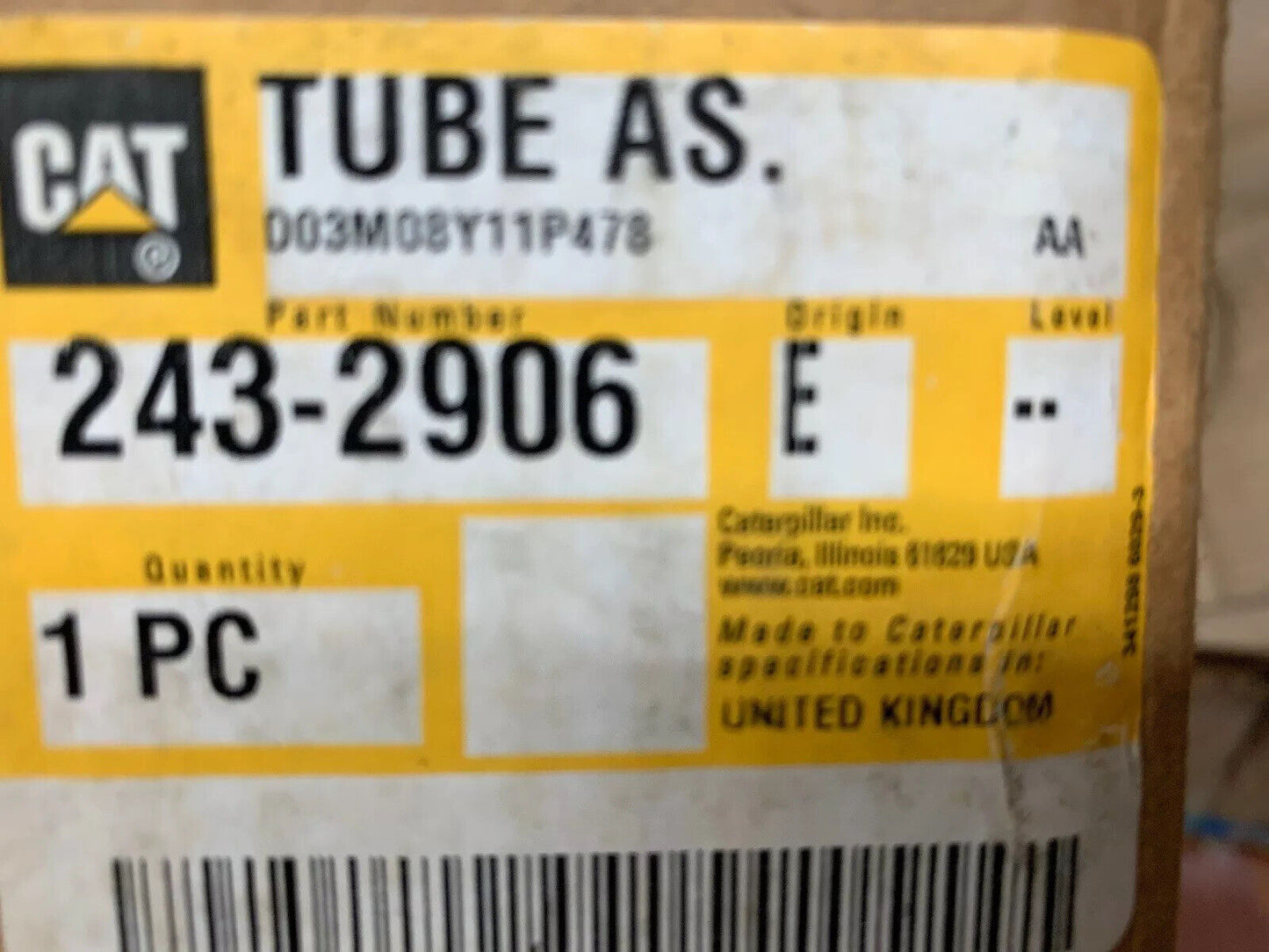 Caterpillar P#243-2906 Tube AS