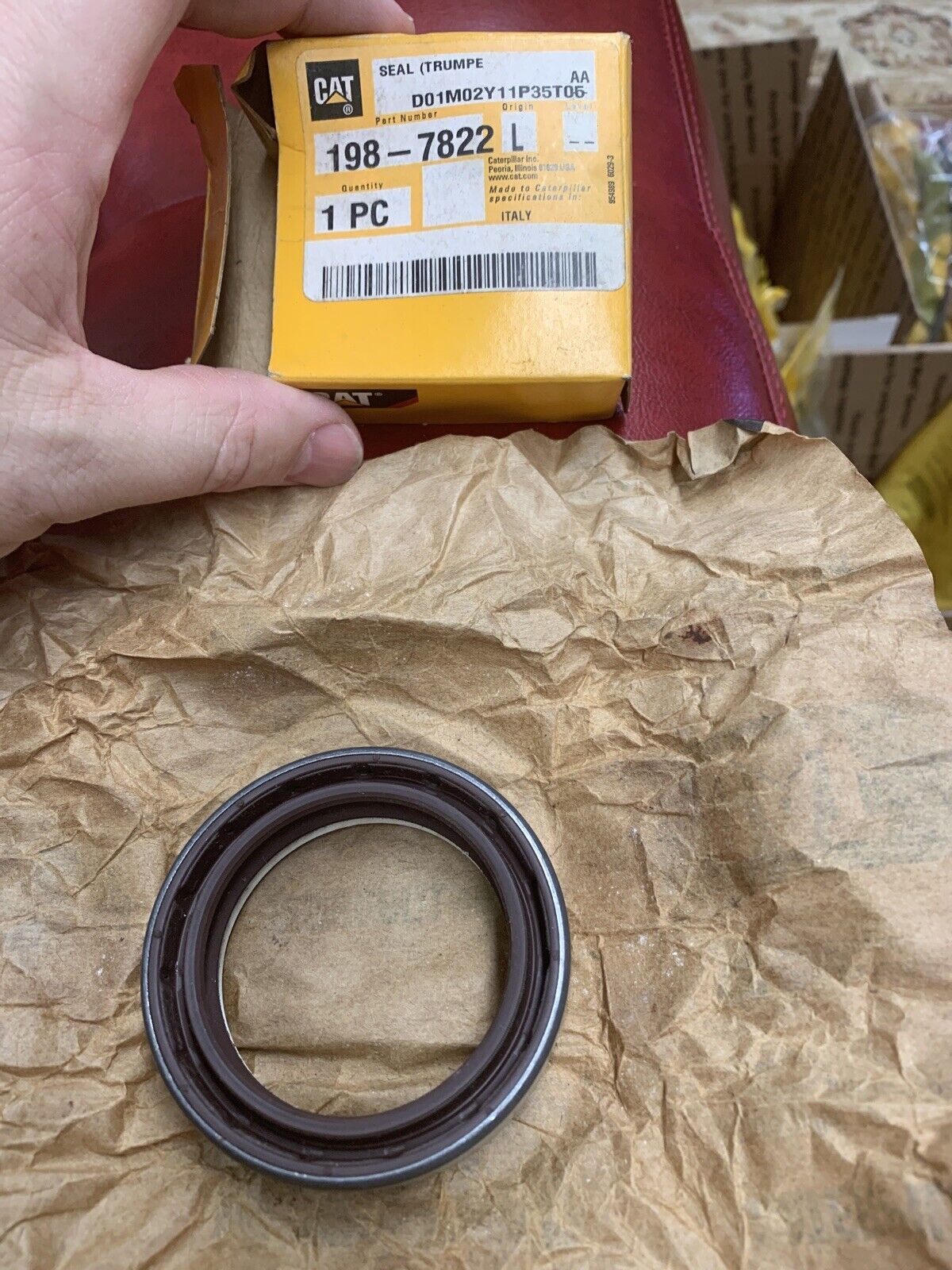 Genuine Cat Trumpet seal 198-7822 Caterpillar 1987822