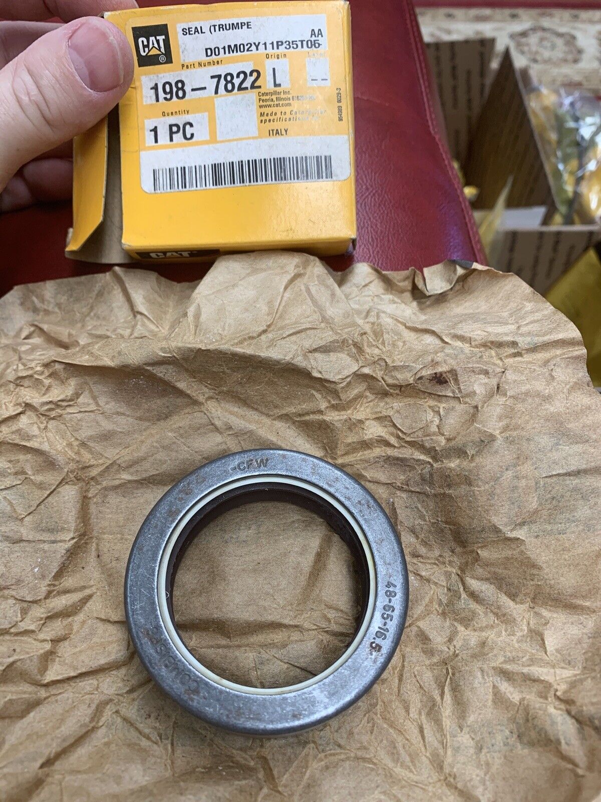 Genuine Cat Trumpet seal 198-7822 Caterpillar 1987822