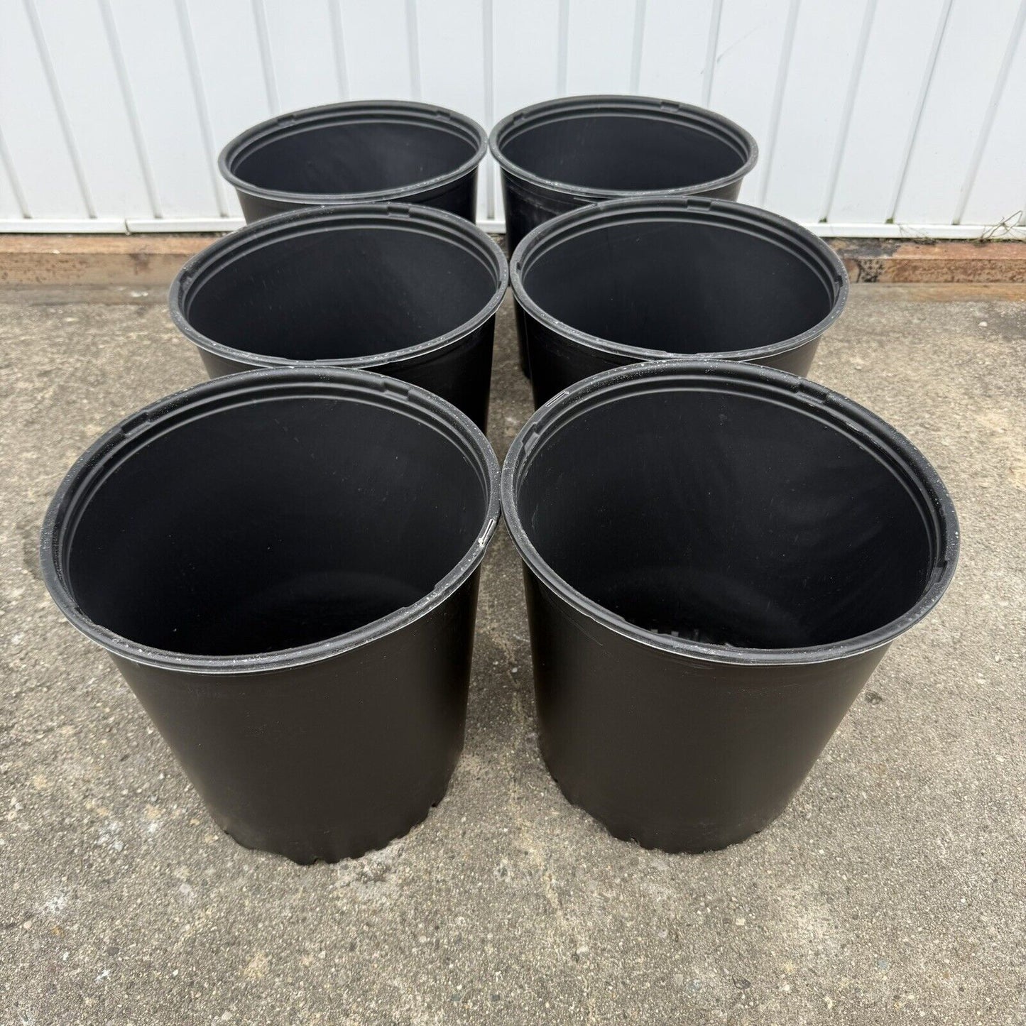 6-4.02 Gal. Plastic Nursery Pots Garden Plant Flower Pot Planter By HPP USA-Made