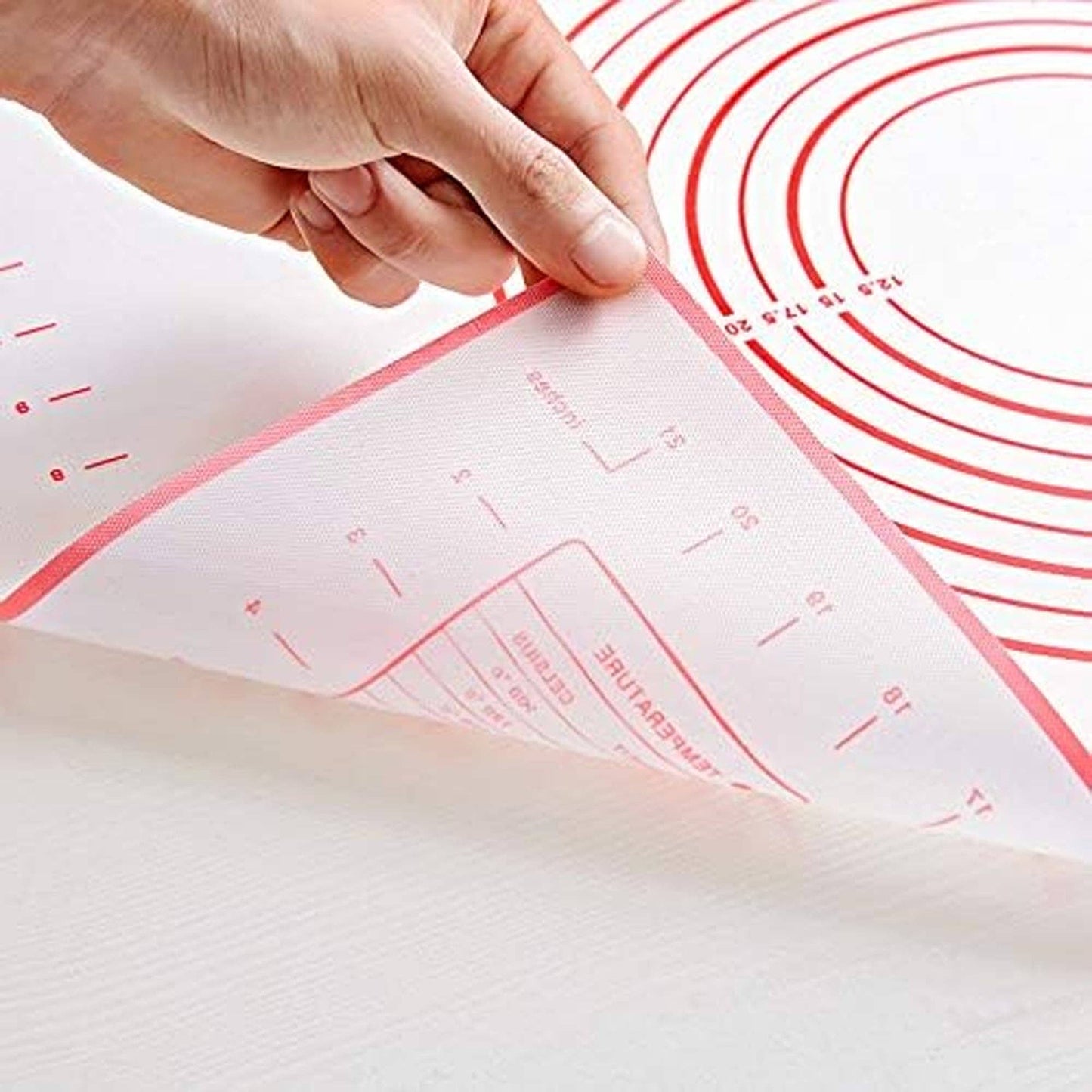 2 Pack - Non-Stick Silicone Baking Mat - (15.7'x19.7'inch) Pastry Mat with Measurements Perfect for for Pizza, Cake, Fondant, Cookies and Bread Making - Medium