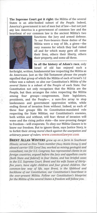 Militia of the Several States: Our Constitution's Answer to Its Enemies [Paperback] Brent Allan Winters