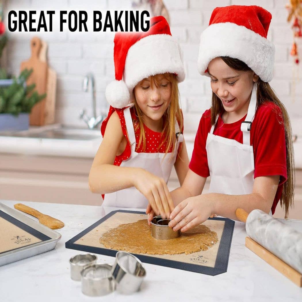 Silicone Baking Mats 2 Pack - Hangable & Shelf Ready