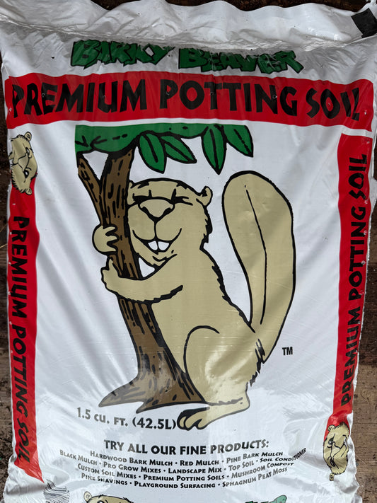 Barky Beaver Premium Potting Soil,  Mix, Timed-Release 1.5 cu ft, 11.2 gal, 44.8 qts