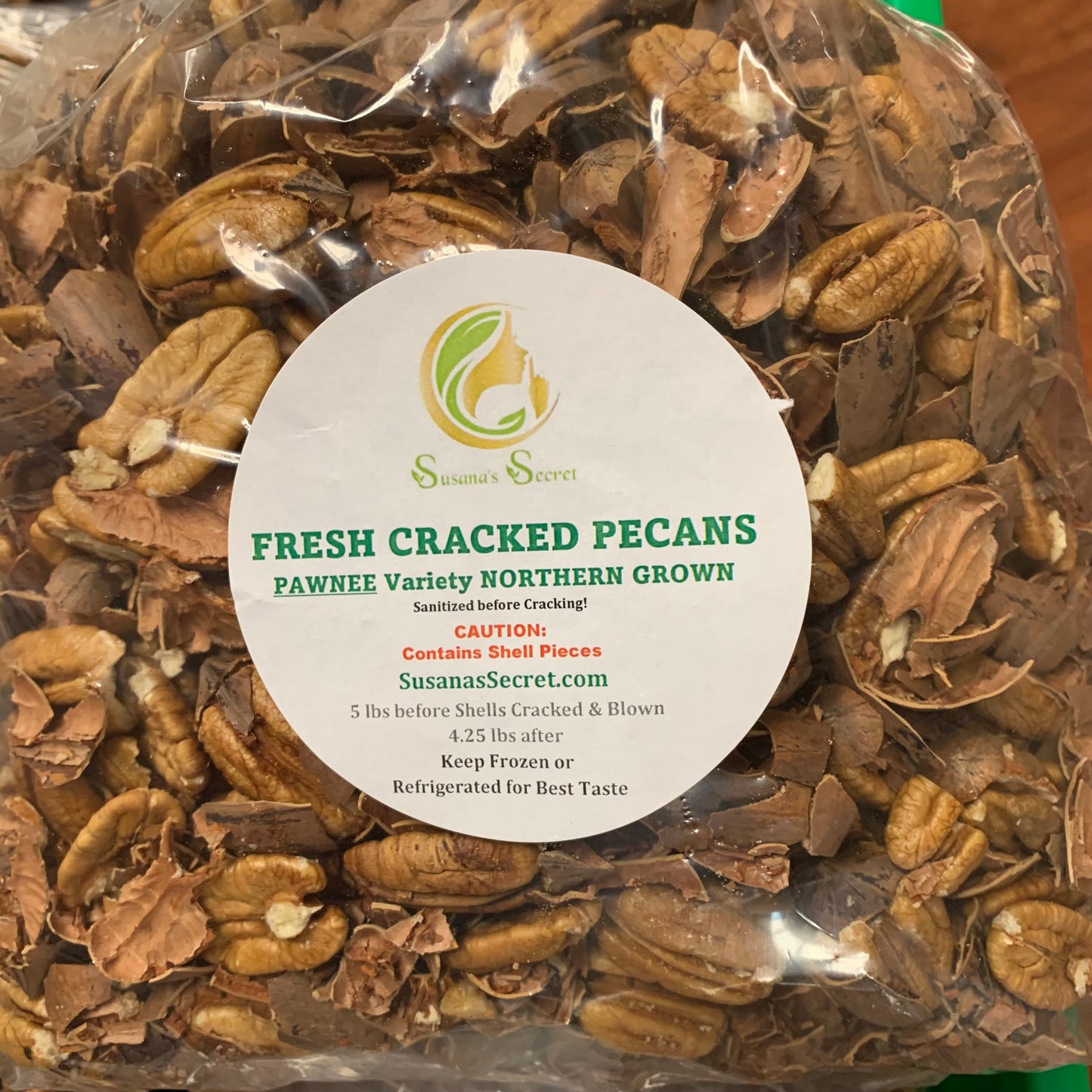 5 lbs Mammoth Pecans: Small Farm Raised, Fresh Cracked Northern-Pawnee variety Free Shipping