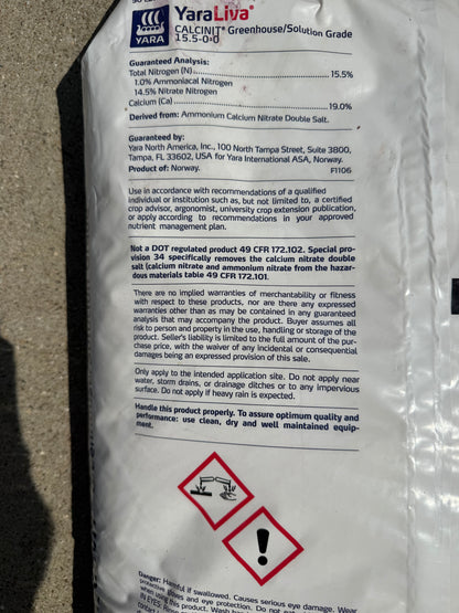 15.5% Calcium Nitrate-Soluble Type "Yara Liva"