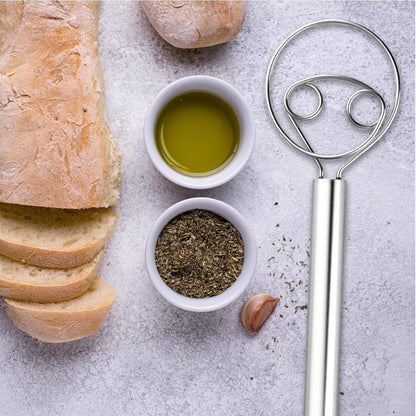 Danish Dough Whisk Stainless Steel - Double Eye