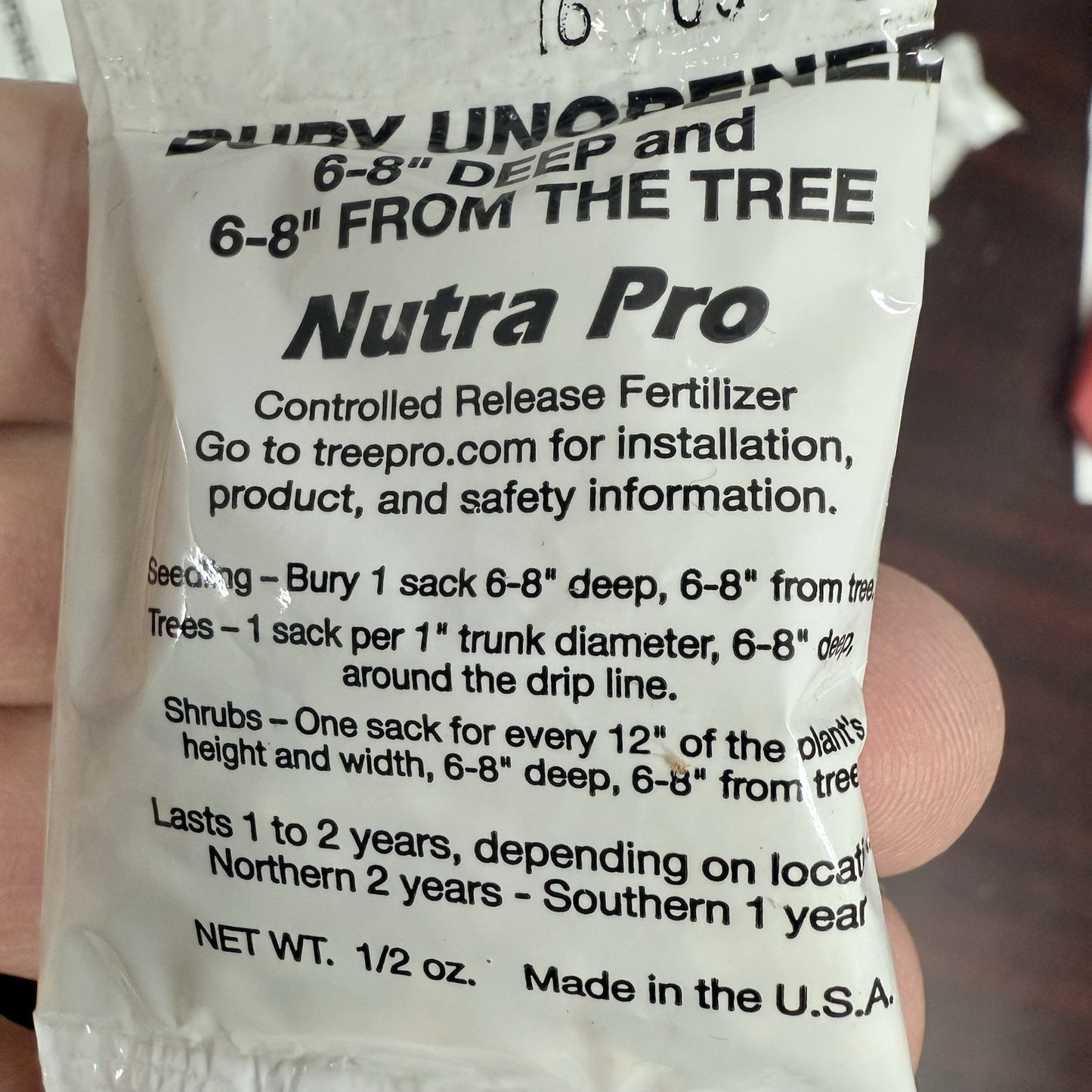 10-NutraPro Controlled Release Tree Fertilizer, 1-2 year Small Package Version