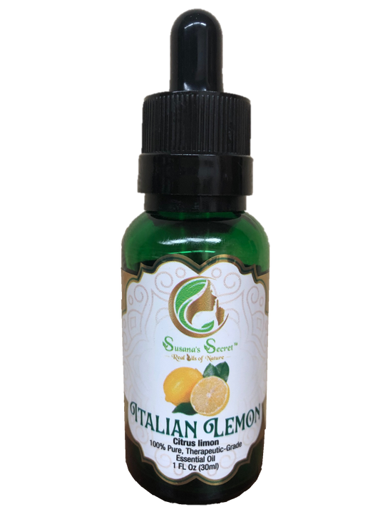 ITALIAN LEMON Cold Pressed Oil- 100% PURE, Therapeutic-Grade, 1 FL Oz/30 ml- Glass bottle w/dropper pipette